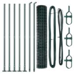 vidaXL Euro plot s 7 prírubovými stĺpmi 1.6x10 m z pozinkovanej ocele – Obrázok 4