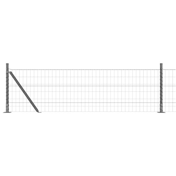 vidaXL Plot s podperou Sivá 0,6 x 10 m Ocel a PVC – Obrázok 2