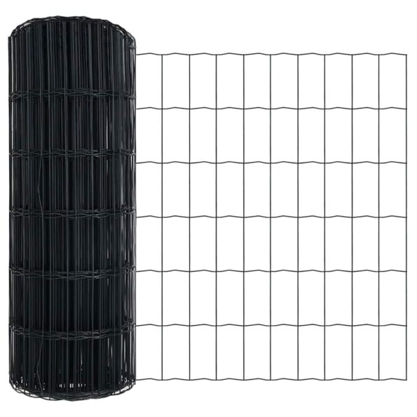 vidaXL Plot s podperou Sivá 0,6 x 10 m Ocel a PVC – Obrázok 8