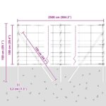 vidaXL poľná ohrada 1x25 m pozinkovaná oceľ – Obrázok 13