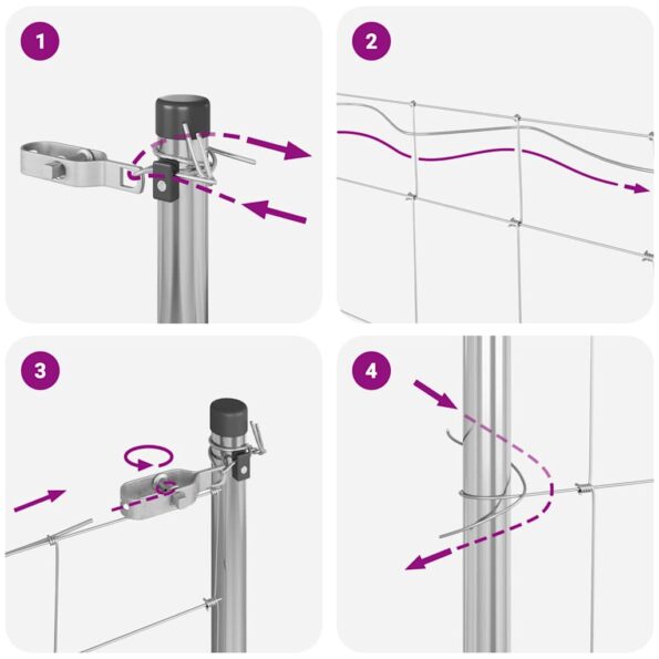 vidaXL políčkový plot 1.2x25 m Pozinkovaná oceľ – Obrázok 12