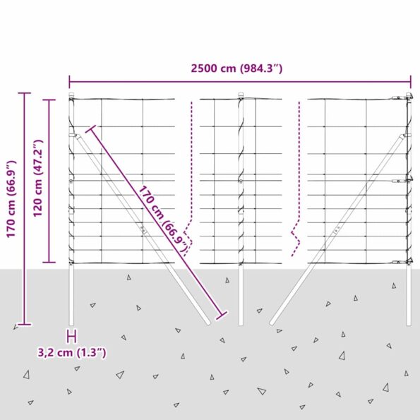 vidaXL políčkový plot 1.2x25 m Pozinkovaná oceľ – Obrázok 13