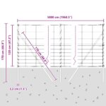 vidaXL Poľný plot 1.2x50 m pozinkovaná oceľ – Obrázok 13