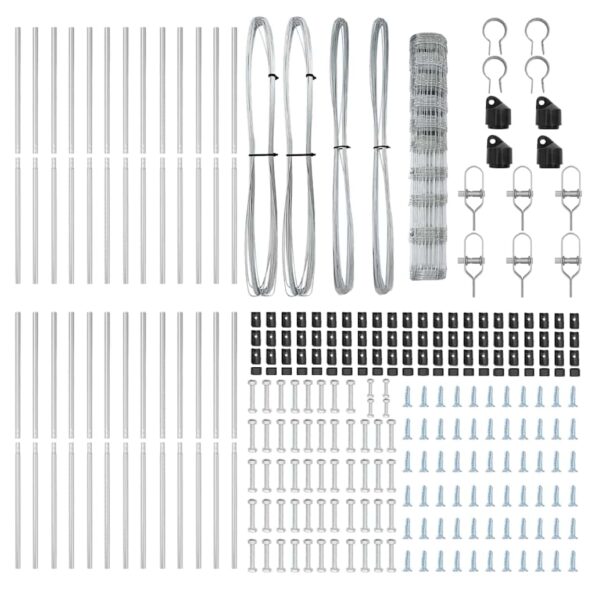 vidaXL Poľný plot 1.2x50 m pozinkovaná oceľ – Obrázok 6
