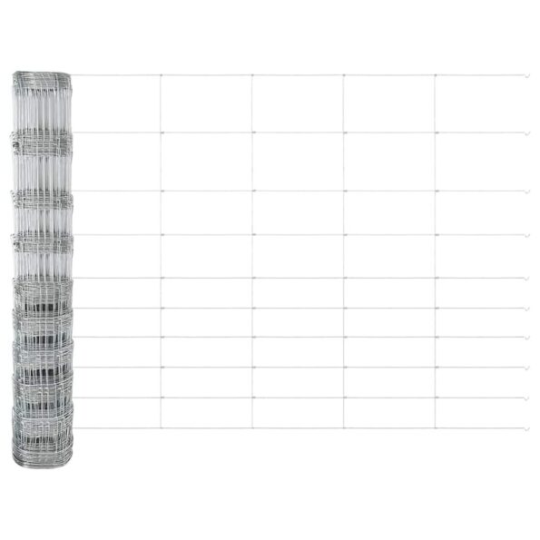 vidaXL Poľný plot 1.2x50 m pozinkovaná oceľ – Obrázok 7