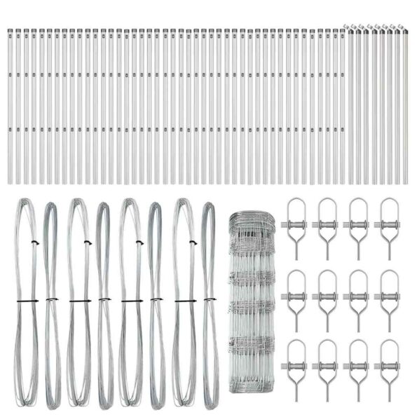 vidaXL polný plot 0.8x100 m pozinkovaná oceľ – Obrázok 5