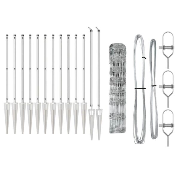 vidaXL Field Fence 0.8x25 m Pozinkovaná oceľ – Obrázok 5