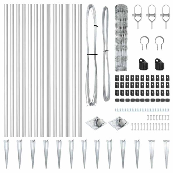 vidaXL Field Fence 0.8x25 m Pozinkovaná oceľ – Obrázok 6