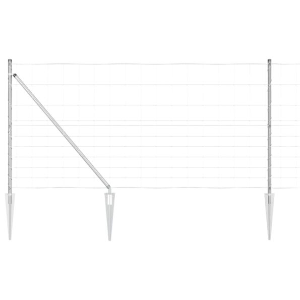 vidaXL Stĺp na plot. Zinkovaný 25 x 1,2 m Oceľ – Obrázok 2
