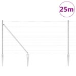 vidaXL Stĺp na plot. Zinkovaný 25 x 1,2 m Oceľ – Obrázok 3