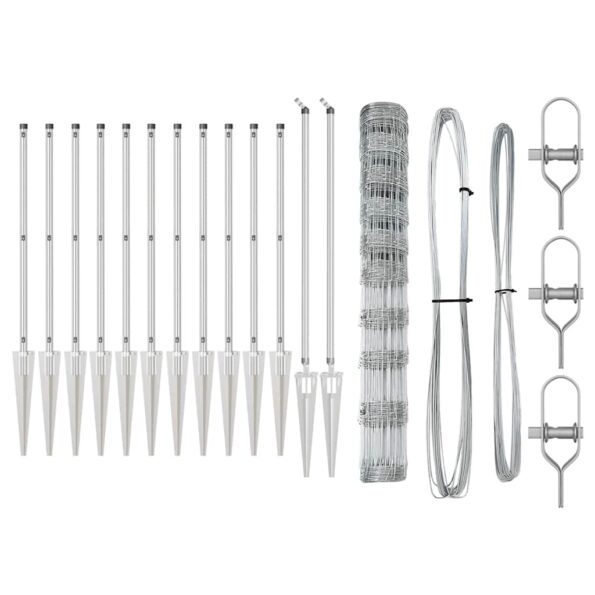 vidaXL poľný plot 1.2x25 m pozinkovaná oceľ – Obrázok 5