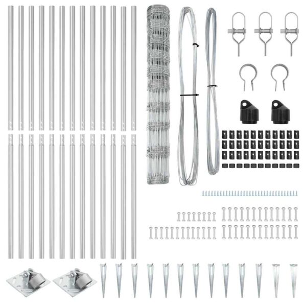 vidaXL poľný plot 1.2x25 m pozinkovaná oceľ – Obrázok 6