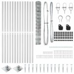 vidaXL poľný plot 1,2x25 m pozinkovaná oceľ – Obrázok 6