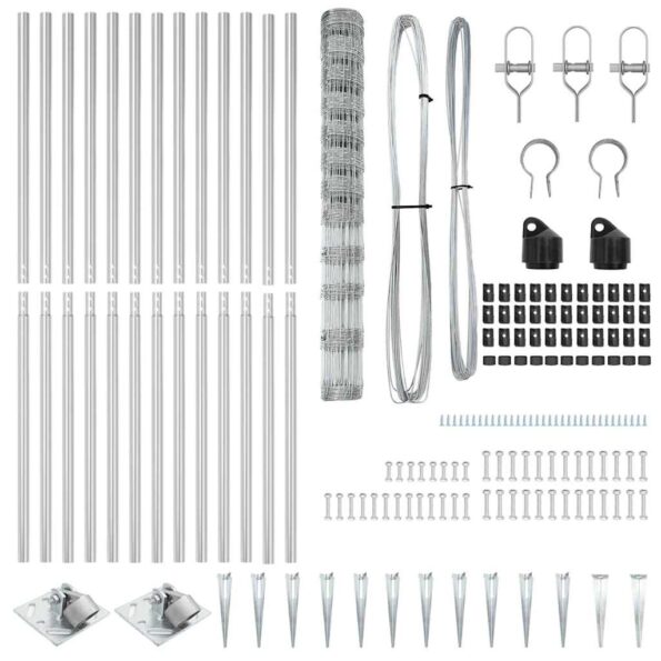 vidaXL poľný plot 1.4x25 m pozinkovaná oceľ – Obrázok 6