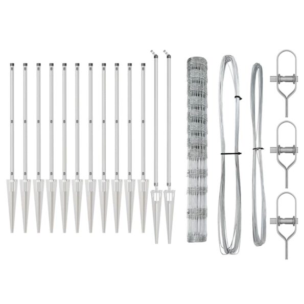 vidaXL poľné oplotenie 1.4x25 m galvanizovaná oceľ – Obrázok 5
