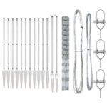 vidaXL poľný plot 1.5x25 m pozinkovaná oceľ – Obrázok 5