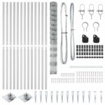 vidaXL poľný plot 1.5x25 m pozinkovaná oceľ – Obrázok 6