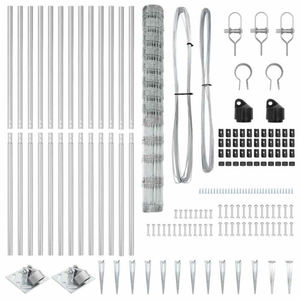 vidaXL poľný plot 1.5x25 m pozinkovaná oceľ – Obrázok 6