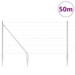 vidaXL Stĺp na plot. Zinkovaný 50 x 1,2 m Oceľ – Obrázok 3