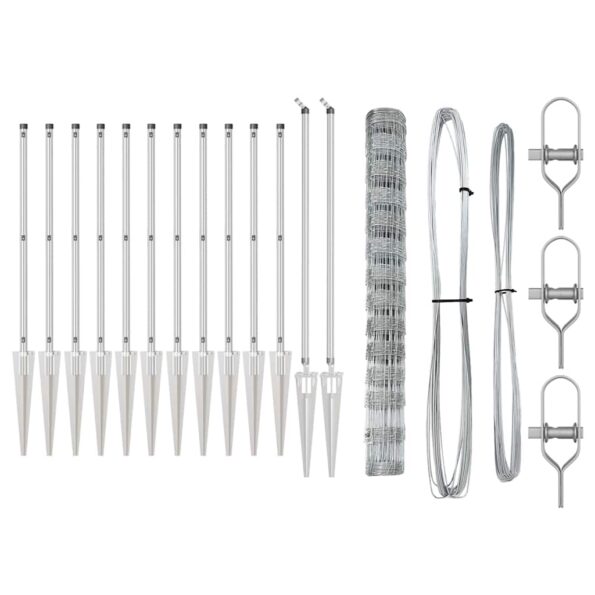 vidaXL Poľovnícky plot 1,4x50 m pozinkovaná oceľ – Obrázok 5