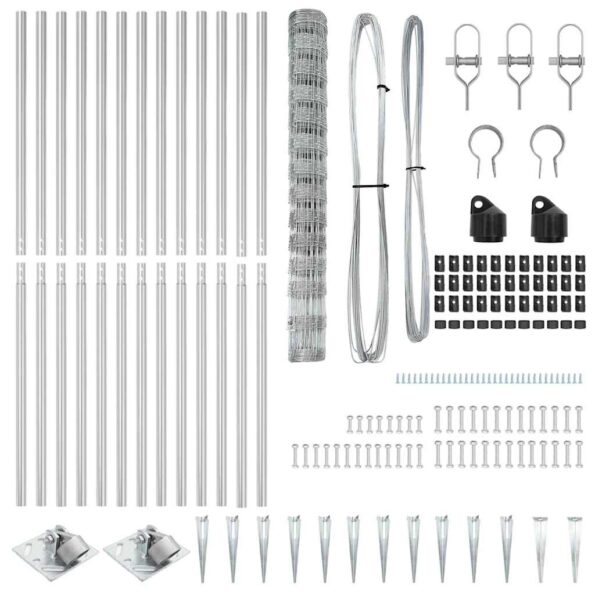 vidaXL Poľovnícky plot 1,4x50 m pozinkovaná oceľ – Obrázok 6