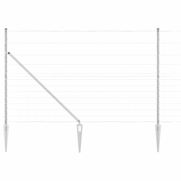 vidaXL Stĺp na plot. Zinkovaný 50 x 1,5 m Oceľ – Obrázok 2