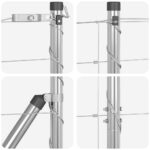 vidaXL Stĺp na plot. Zinkovaný 50 x 1,5 m Oceľ – Obrázok 8