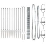 vidaXL poľný plot 1,5x50 m pozinkovaná oceľ – Obrázok 5