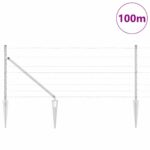 vidaXL Záhradný plot 0.8x100 m Pozinkovaná oceľ – Obrázok 3