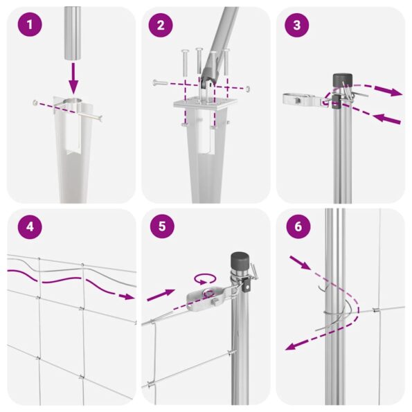 vidaXL oplotenie na pole 1x100 m pozinkovaná oceľ – Obrázok 13