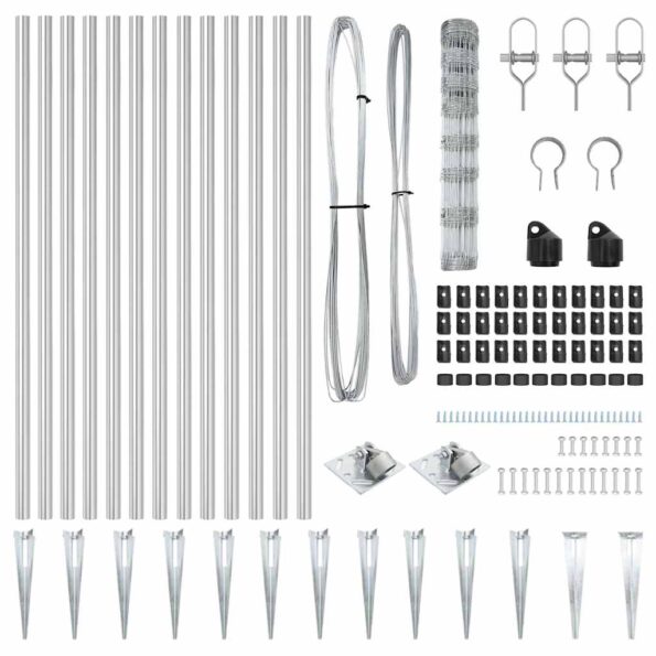 vidaXL oplotenie na pole 1x100 m pozinkovaná oceľ – Obrázok 6