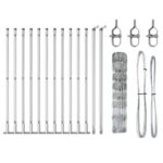 vidaXL Poľný plot 0.8x25 m pozinkovaná oceľ – Obrázok 6