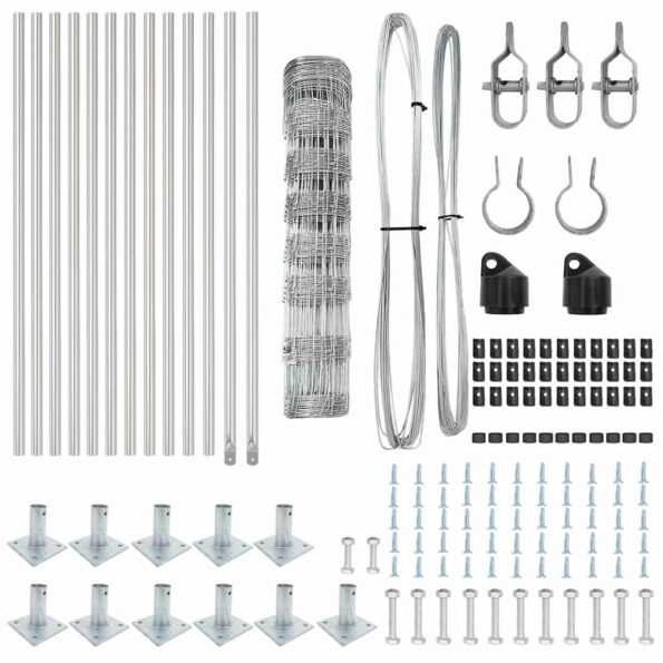 vidaXL Poľný plot 0.8x25 m pozinkovaná oceľ – Obrázok 7