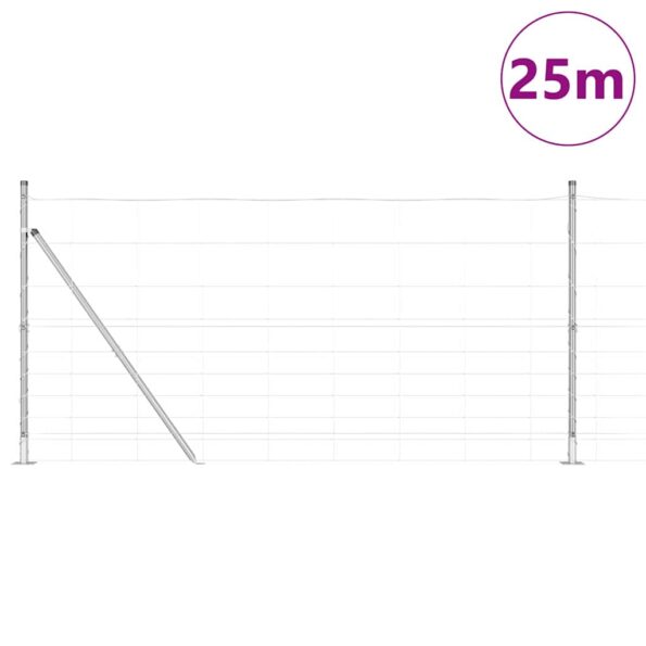 vidaXL Stĺp na plot. Zinkovaný 25 x 1,2 m Oceľ – Obrázok 3