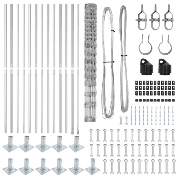 vidaXL políčkový plot 1.5x25 m pozinkovaná oceľ – Obrázok 7