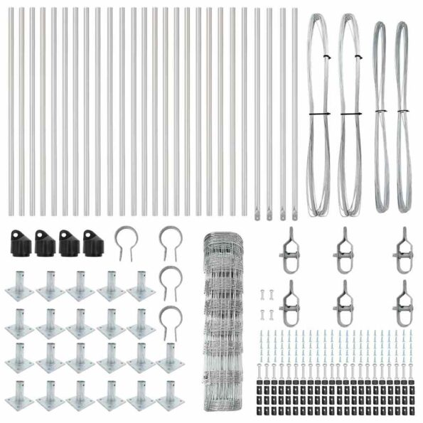 vidaXL Poľná ohrada 0,8x50 m pozinkovaná oceľ – Obrázok 7