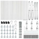 vidaXL Pólový plot 1x50 m pozinkovaná oceľ – Obrázok 7