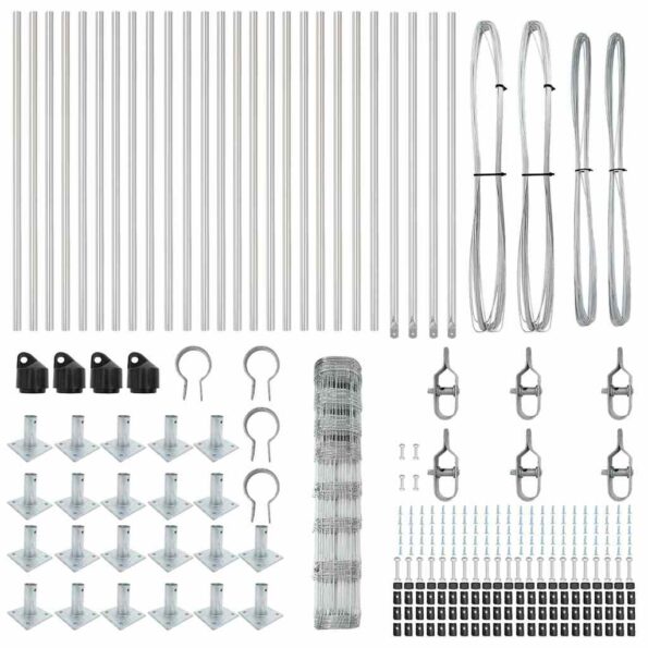 vidaXL Pólový plot 1x50 m pozinkovaná oceľ – Obrázok 7