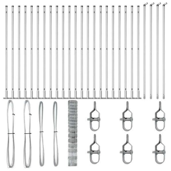 vidaXL Polia plot 1.2x50 m pozinkovaná oceľ – Obrázok 6