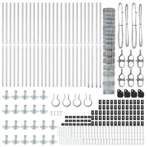 vidaXL Polia plot 1.2x50 m pozinkovaná oceľ – Obrázok 7