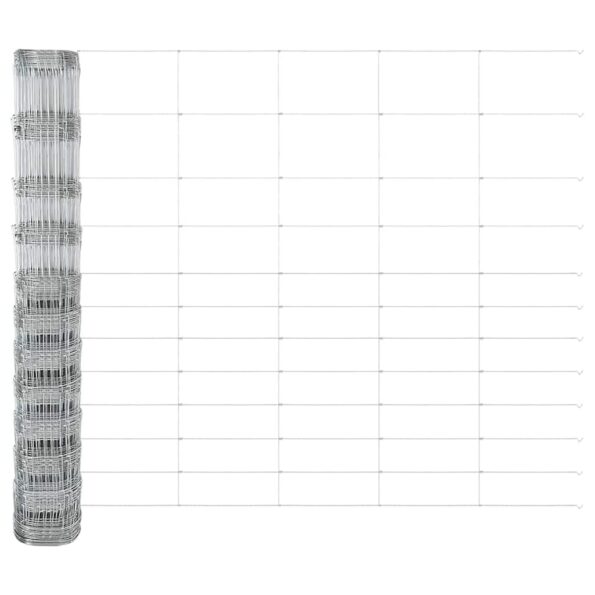 vidaXL Poľný plot 1.4x50 m pozinkovaná oceľ – Obrázok 8