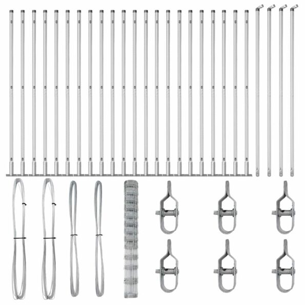 vidaXL Pozemkový plot 1.5x50 m Pozinkovaná oceľ – Obrázok 6