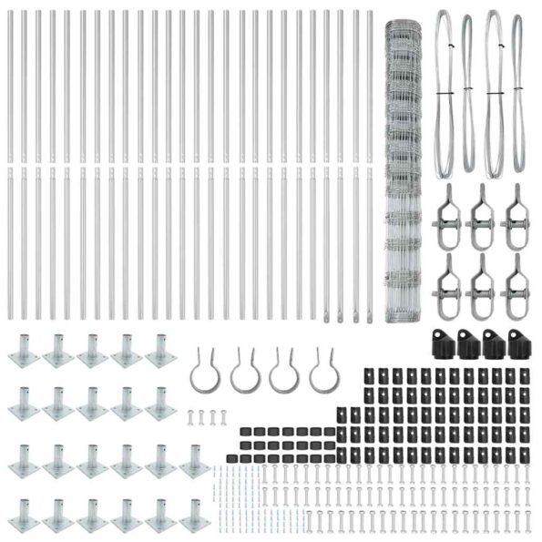 vidaXL Pozemkový plot 1.5x50 m Pozinkovaná oceľ – Obrázok 7