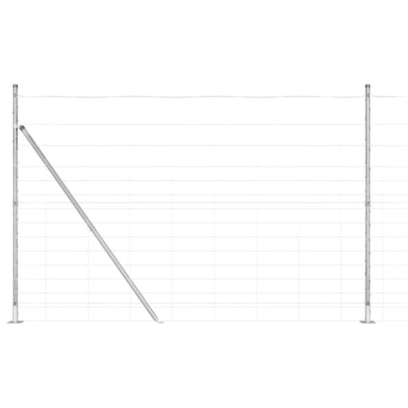 vidaXL Stĺp na plot. Zinkovaný 50 x 1,6 m Oceľ – Obrázok 2