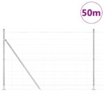 vidaXL Stĺp na plot. Zinkovaný 50 x 1,6 m Oceľ – Obrázok 3