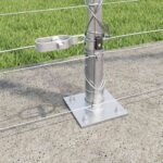 vidaXL Stĺp na plot. Zinkovaný 50 x 1,6 m Oceľ – Obrázok 4