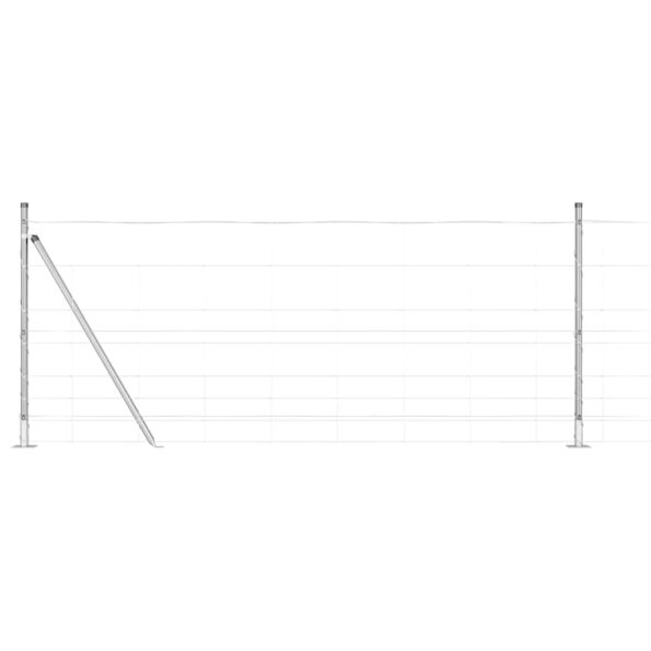 vidaXL Stĺp na plot. Zinkovaný 100 x 1 m Oceľ – Obrázok 2