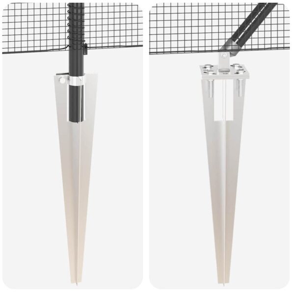 vidaXL Zváraný plot so 13 ihlovými stĺpikmi Sivý 0.8x25 m Oceľ – Obrázok 9