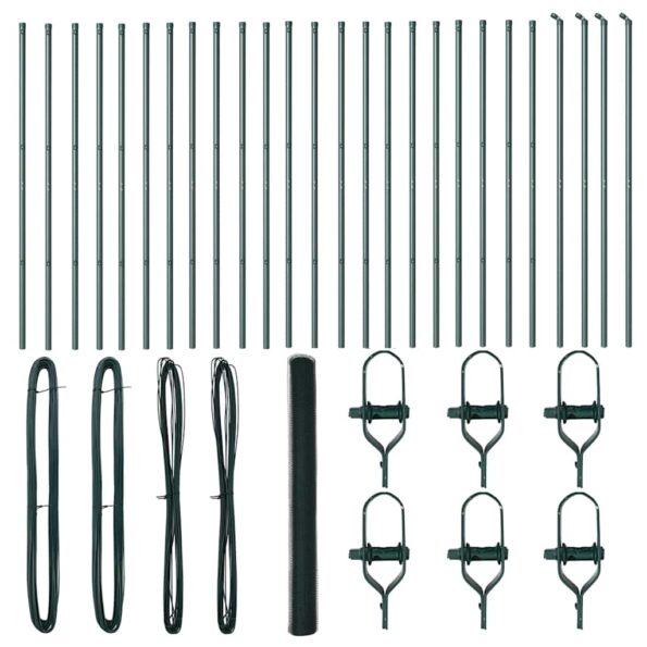 vidaXL Zelený hexagonálny plot 1.5x50 m Oceľ – Obrázok 2