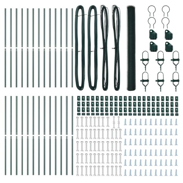 vidaXL Zelený hexagonálny plot 1.5x50 m Oceľ – Obrázok 5